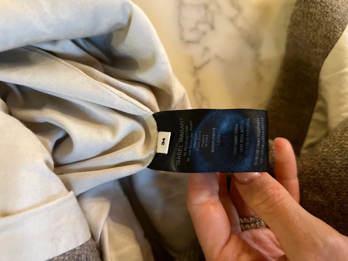 Isabel Marant - Manteau en laine beige chiné – Image 9