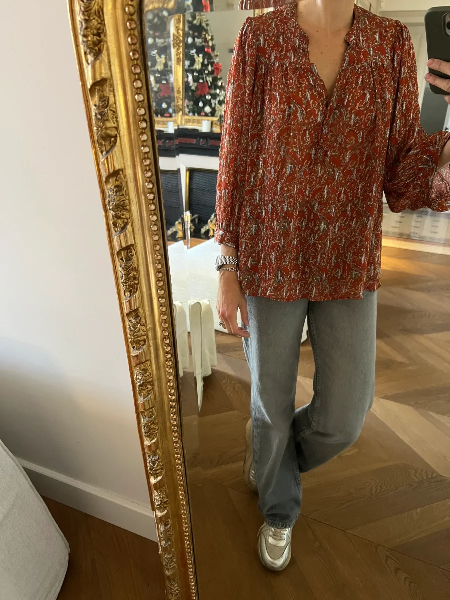 Blouse Ba&sh Terracota irisée – Image 2