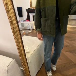 Thiane - Veste Patchwork verte