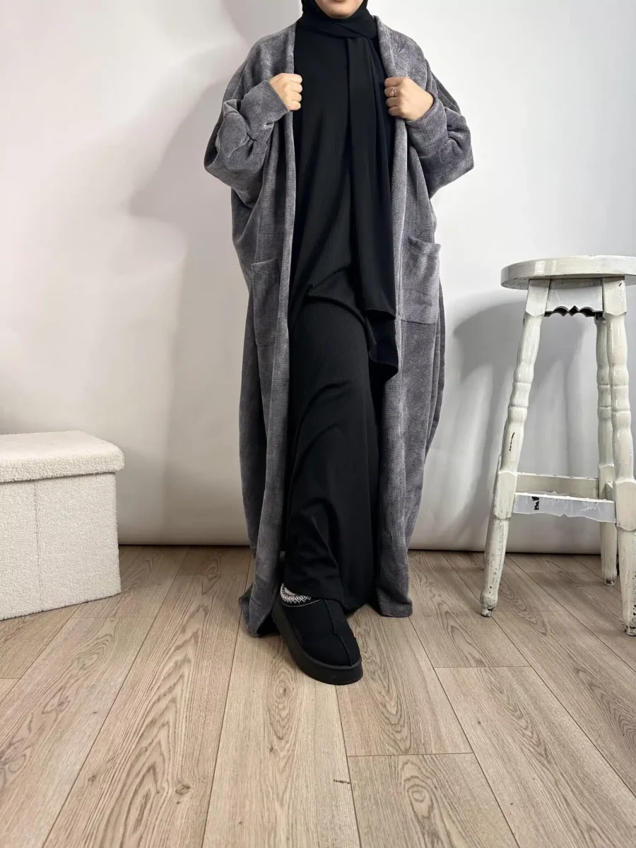 Cardigan kimono papillon Velour – Image 3
