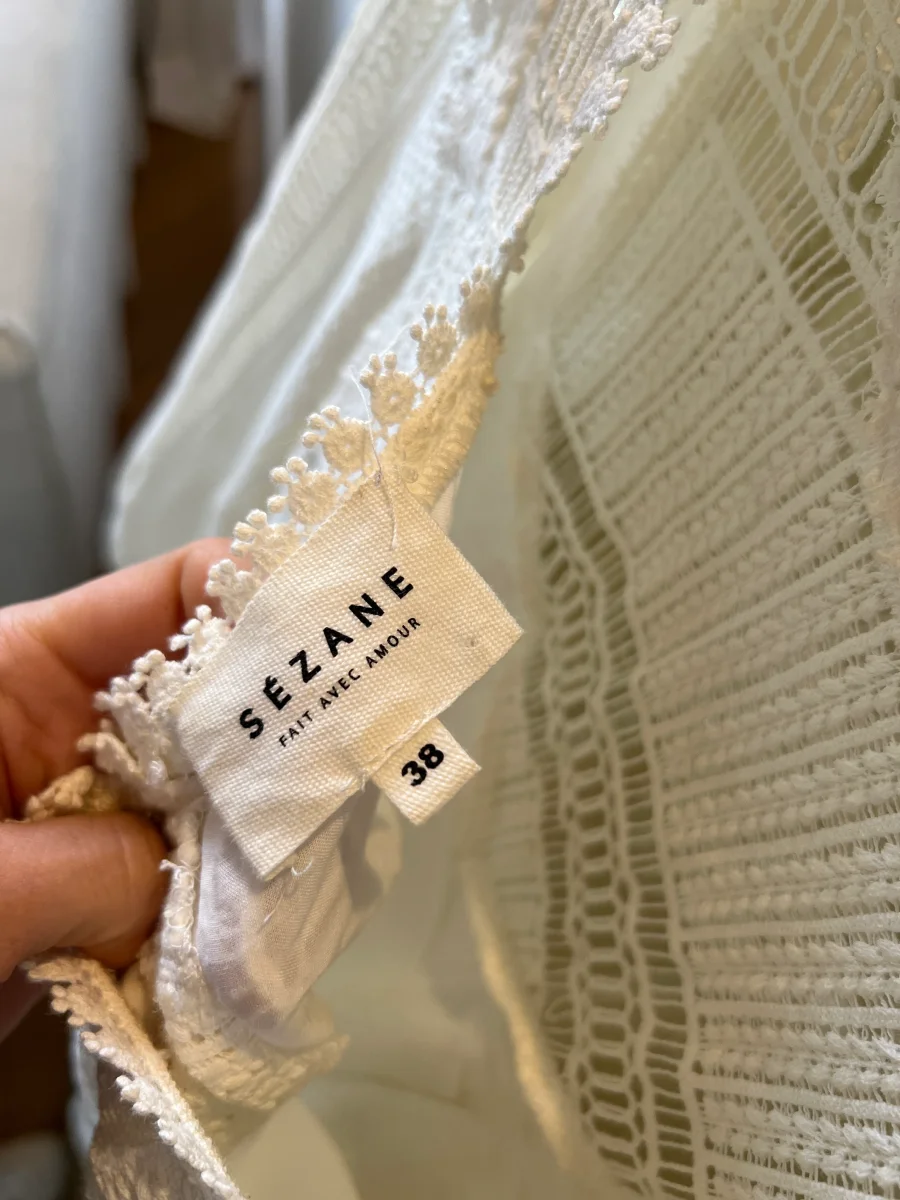 Robe Sézane ecrue à crochet – Image 8