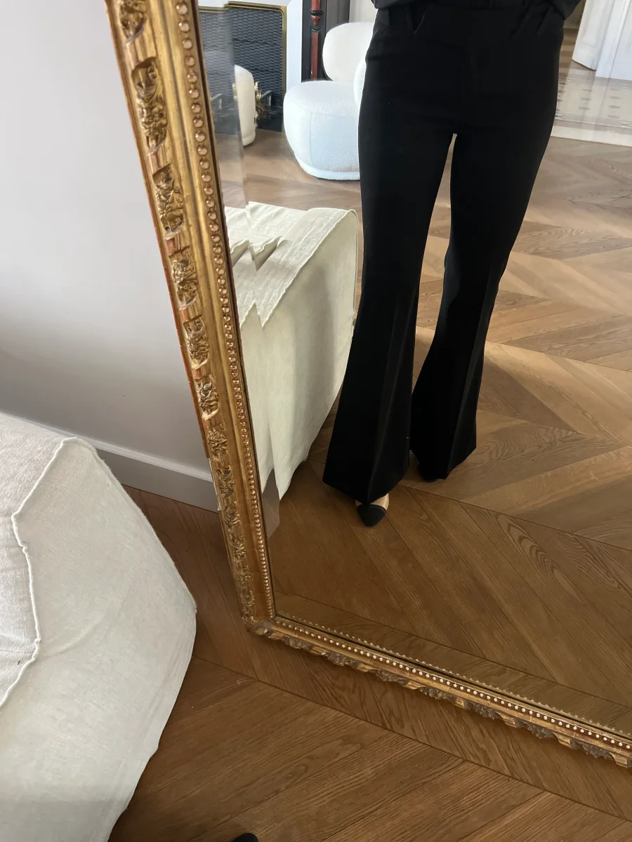 Pantalon Thierry Mugler noir évasé – Image 3