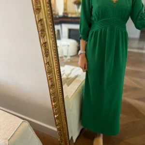 Robe Siamoise Opaline longue verte