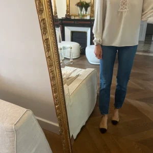 Blouse Sezane blanc decolleté crochet