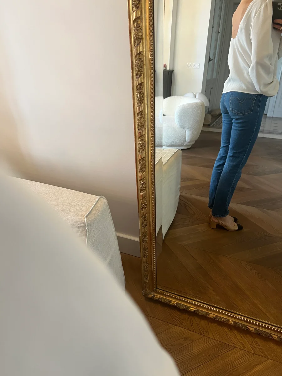 Blouse Sezane blanc decolleté crochet – Image 4