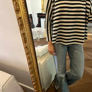 Topolina - Haut à rayures bleu marine et ecru