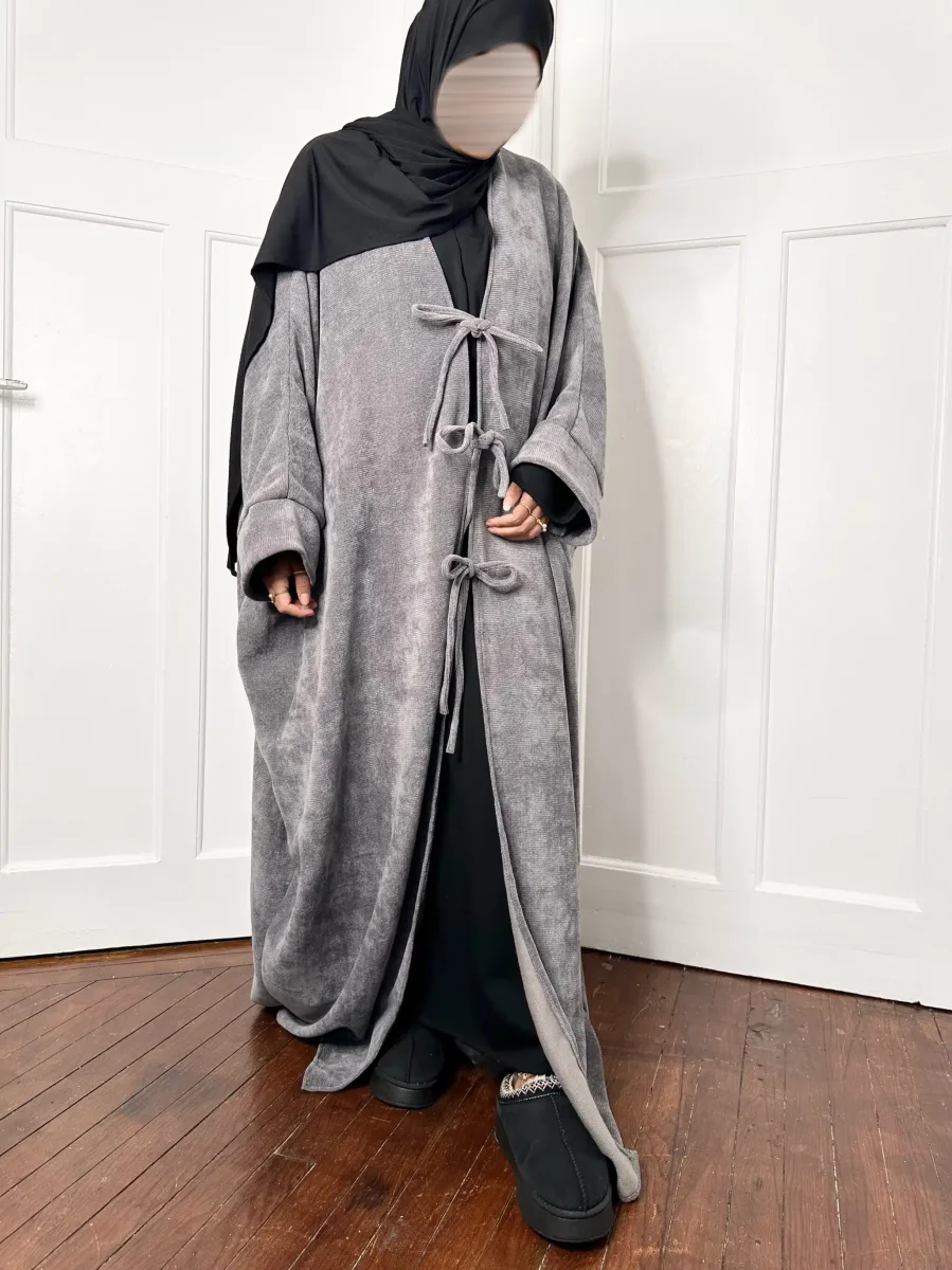 Manteau Farasha Velours avec nœuds