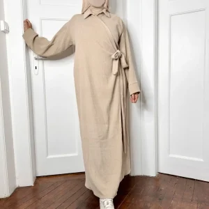 Robe Longue Cache-Cœur Velours