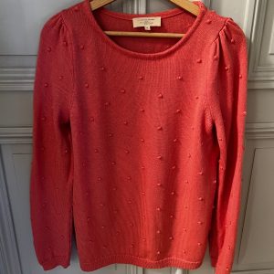 Pull Sezane en laine rose à pois