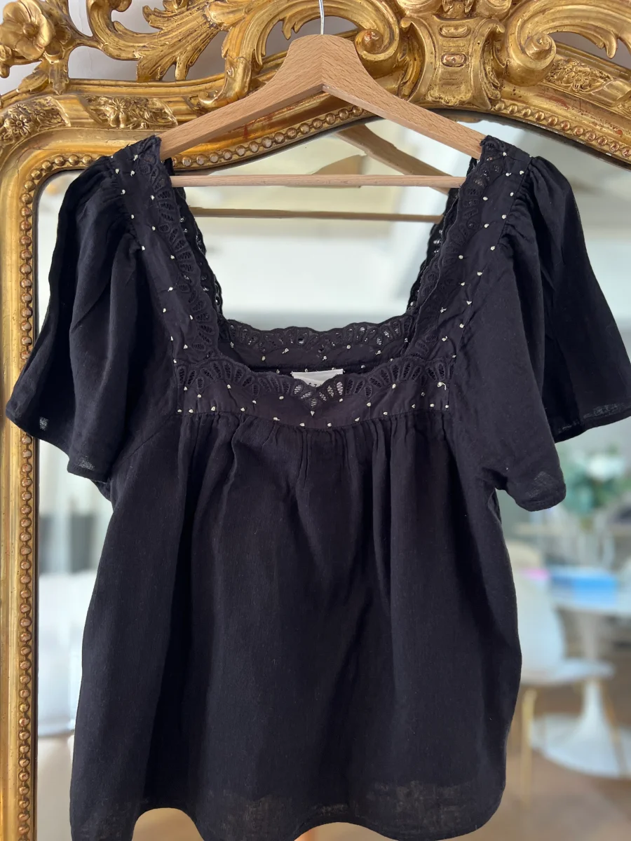 Blouse Sézane à pois dorés – Image 5