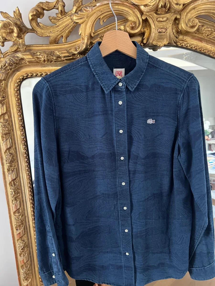 Chemise Lacoste Live brut en jean – Image 3