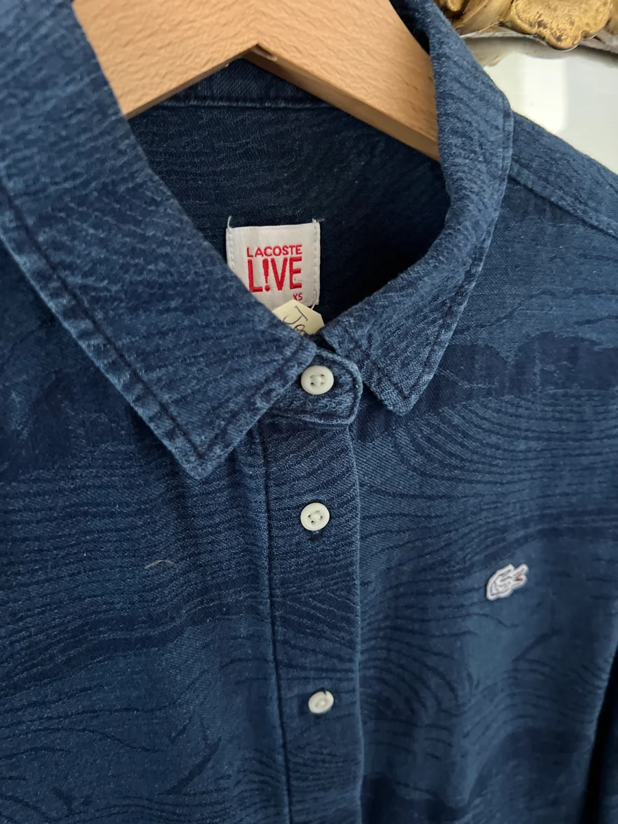 Chemise Lacoste Live brut en jean – Image 4