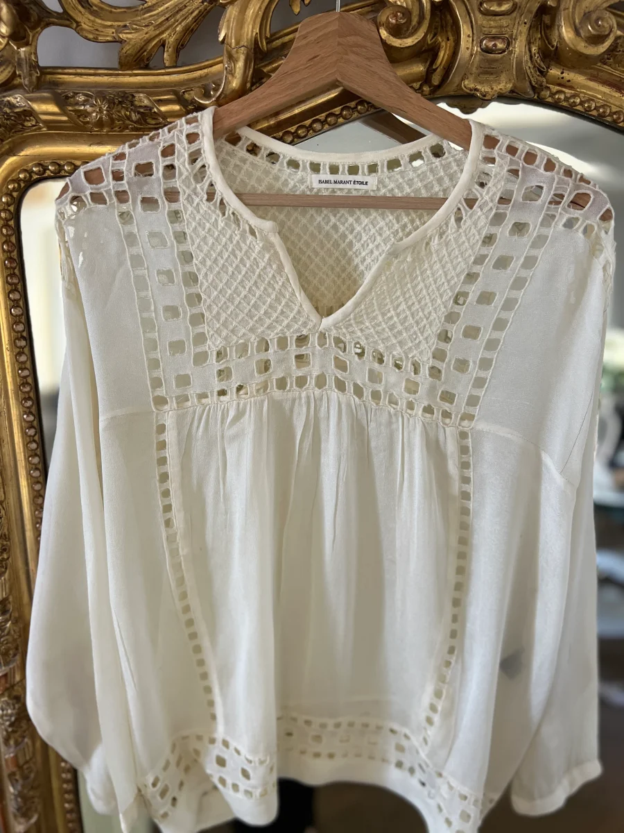 Noémie Lenoir Blouse Isabel Marant étoile ecrue – Image 5