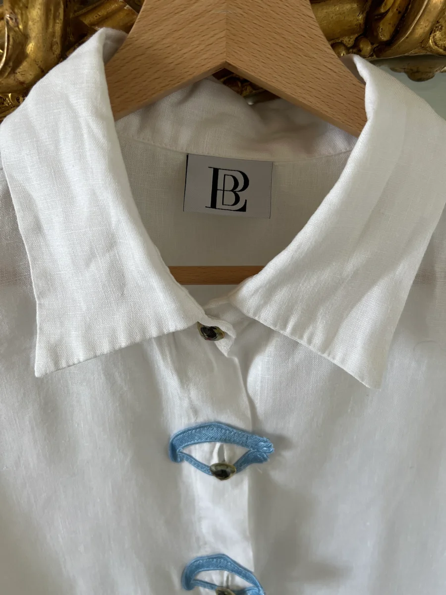 Noémie Lenoir Chemise tunique en lin blanche – Image 3