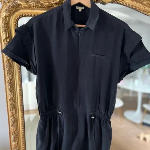 Noémie Lenoir Combishort Wayne en soie noire