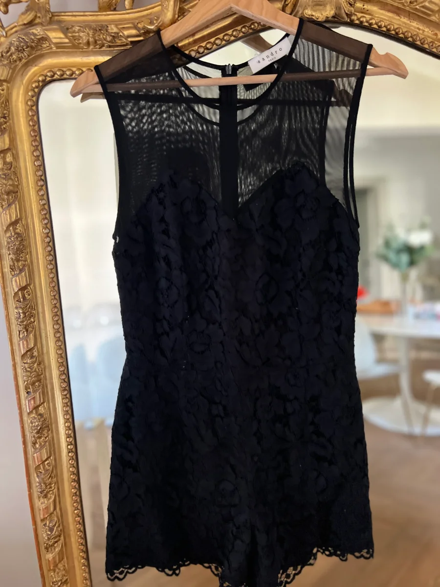 Combishort Sandro en dentelle noire – Image 5