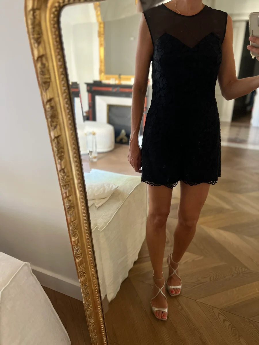 Combishort Sandro en dentelle noire – Image 4