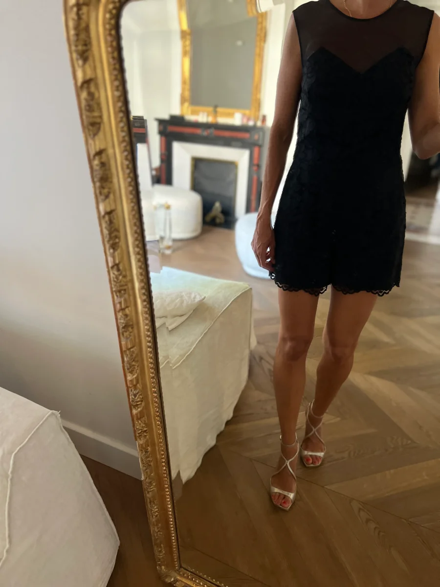 Combishort Sandro en dentelle noire – Image 2