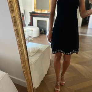 Robe Sandro noire avec miroirs