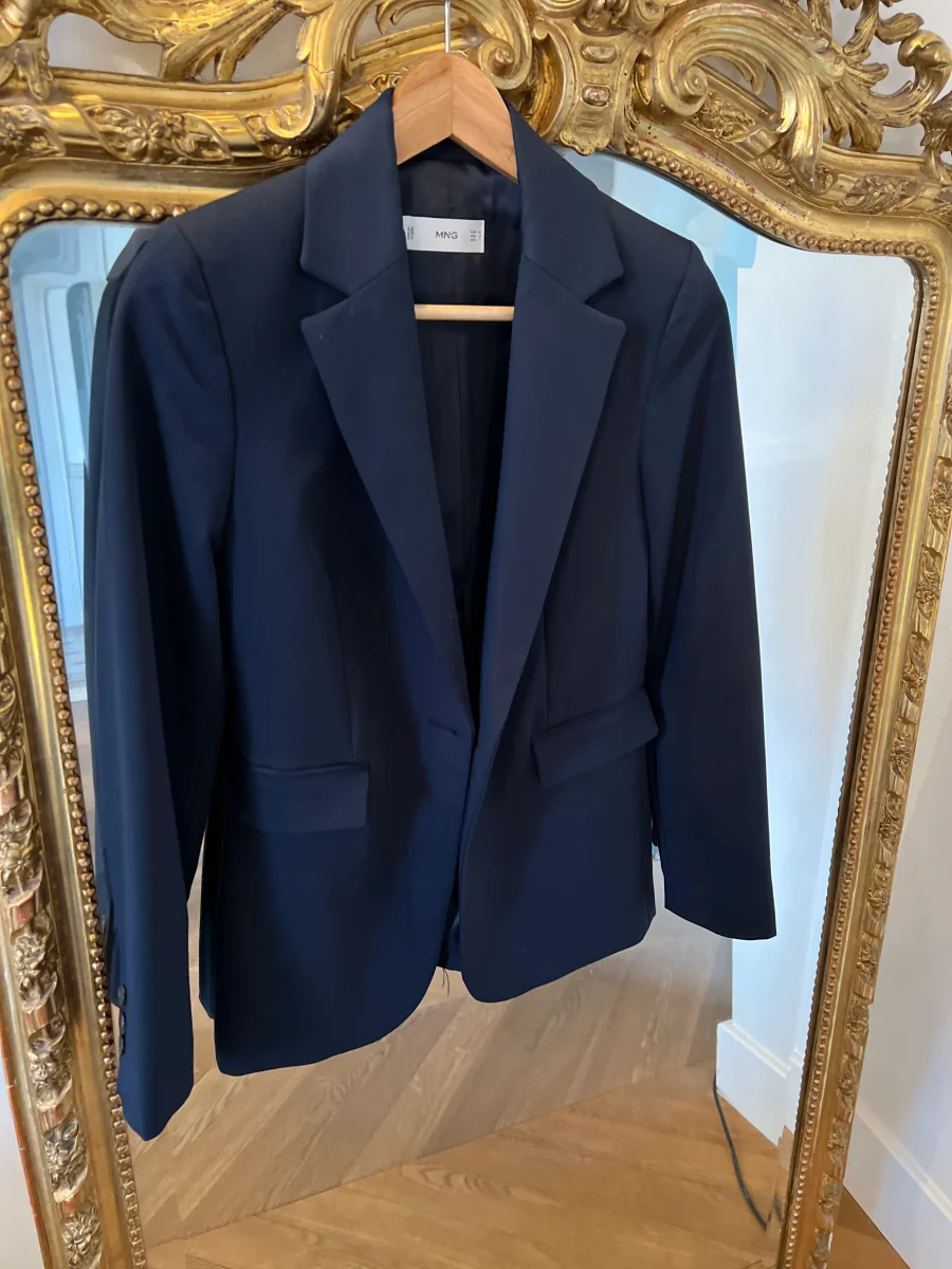 Blazer Mango bleu marine classique – Image 3