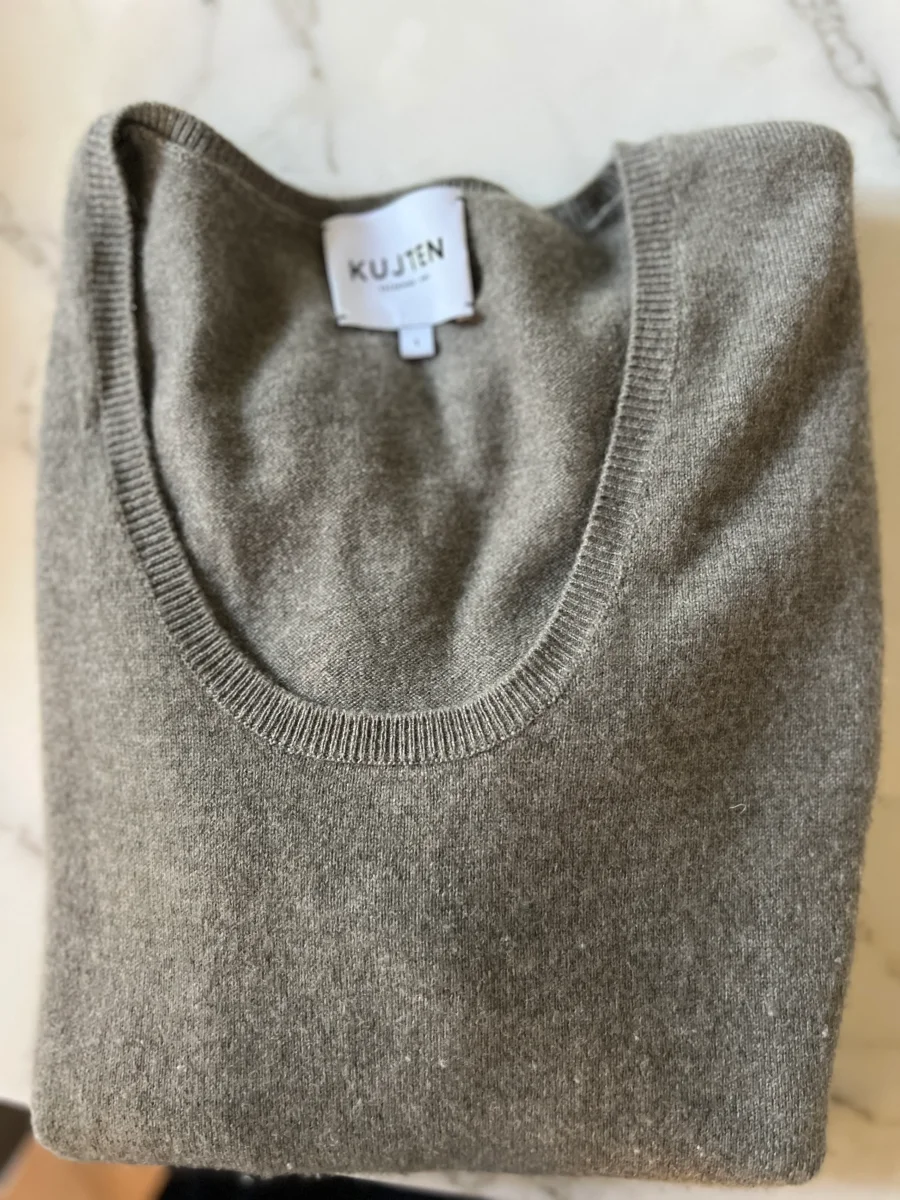 Pull Kujten en cachemire kaki – Image 3