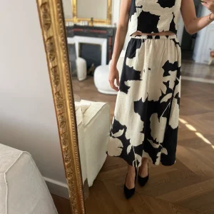 Ensemble Haut et Jupe H&M blanche et noire