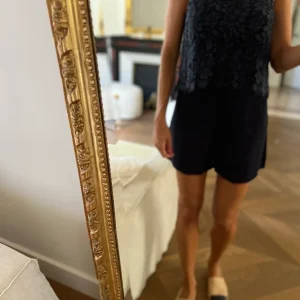 Combishort Sandro Bleu marine haut en dentelle