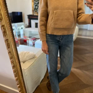 Massimo Dutti - Pull à capuche en laine beige