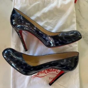 Christian Louboutin-Escarpins vernis bleu