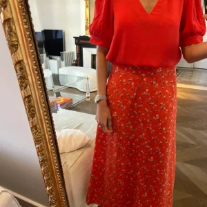 T shirt Claudie Pierlot rouge col v