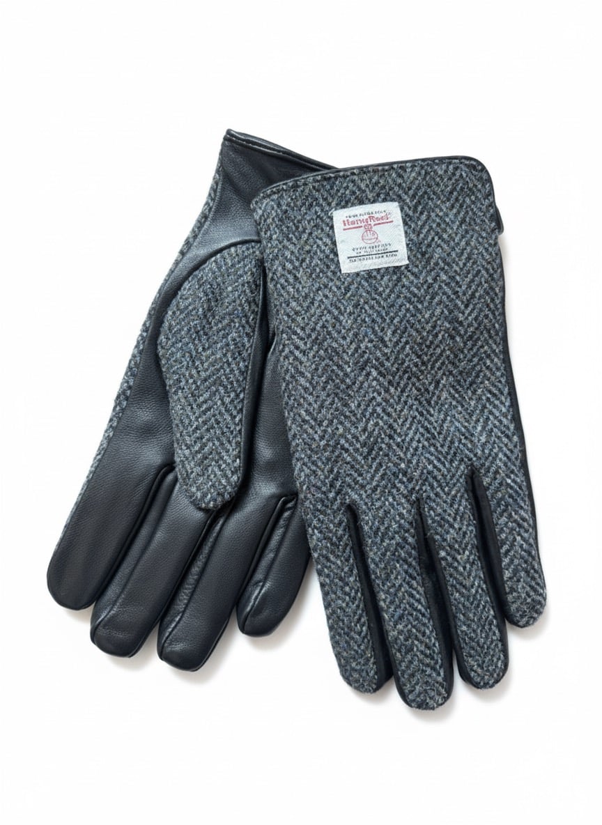 Gloves Harris Tweed wool and leather – Image 2