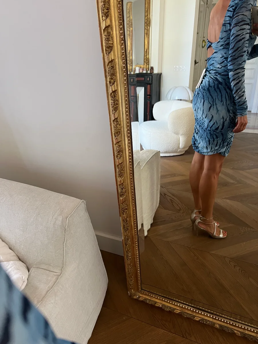 Robe Zara bleue tigrée neuve – Image 4