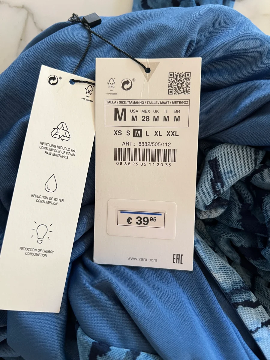 Robe Zara bleue tigrée neuve – Image 7