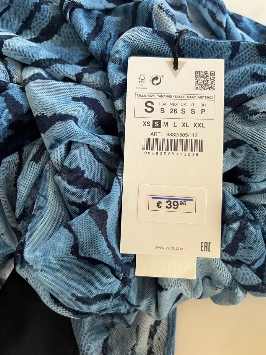 Robe Zara bleue tigrée neuve – Image 8