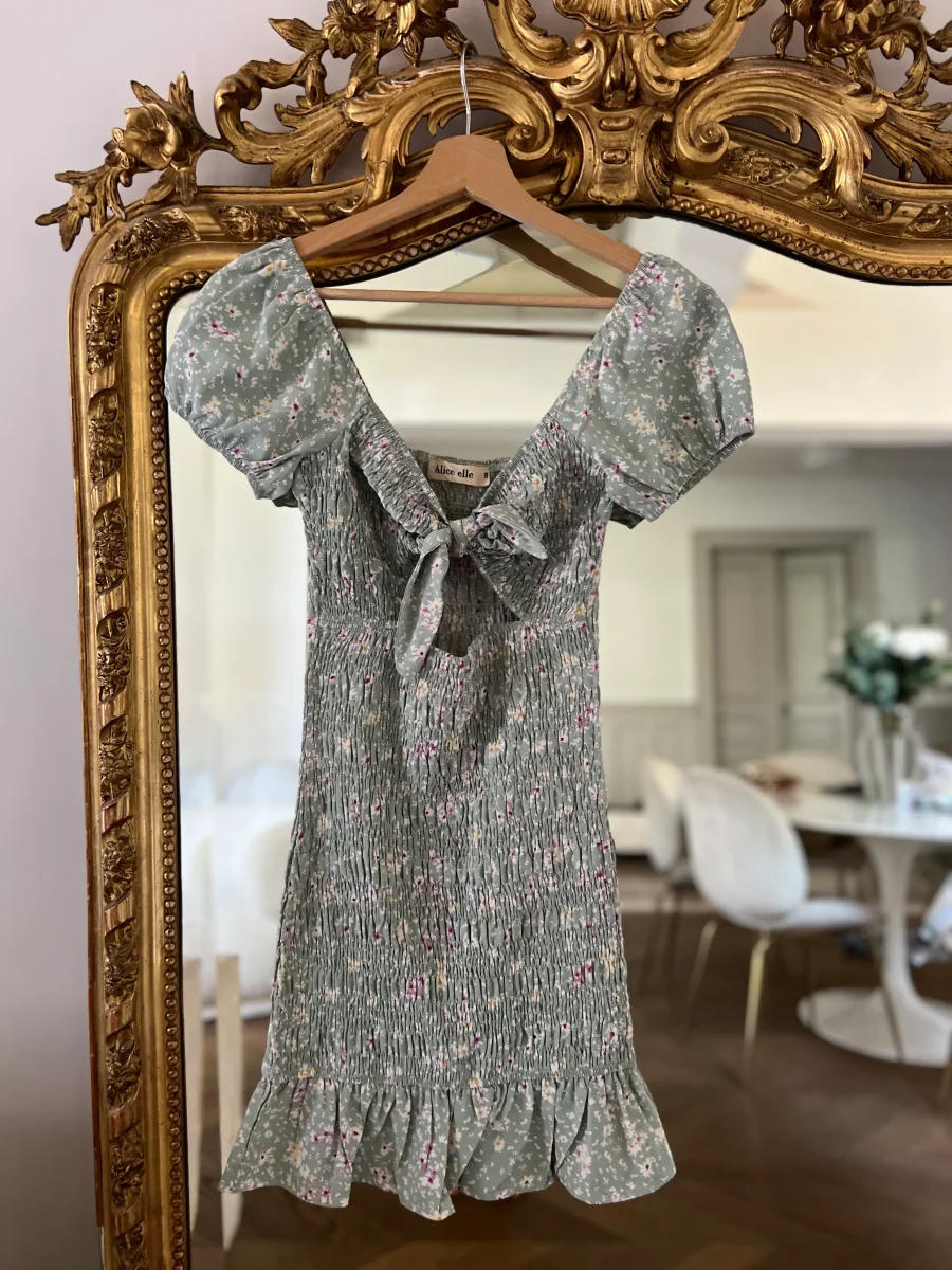 Robe Alice Elle verte petites fleurs – Image 7