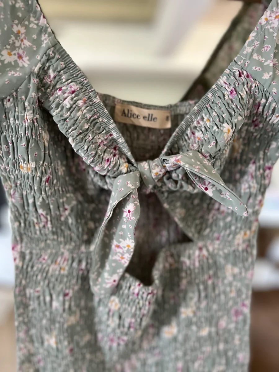 Robe Alice Elle verte petites fleurs – Image 8