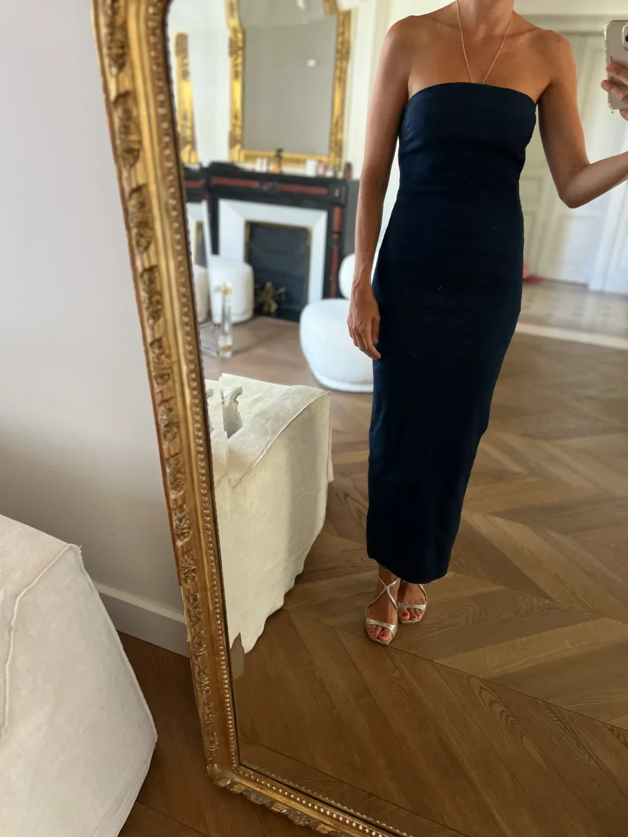 Robe Zara bustier bleu brut