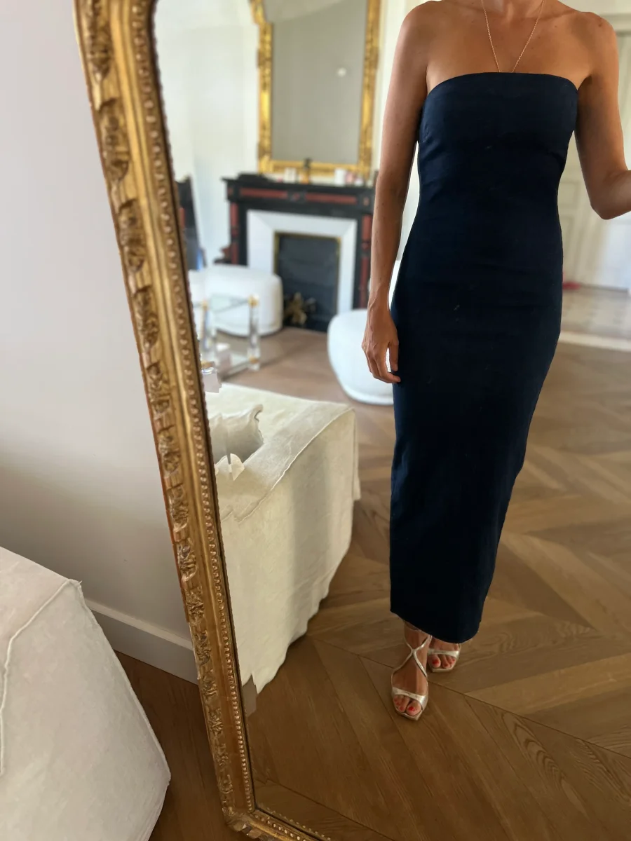 Robe Zara bustier bleu brut – Image 3