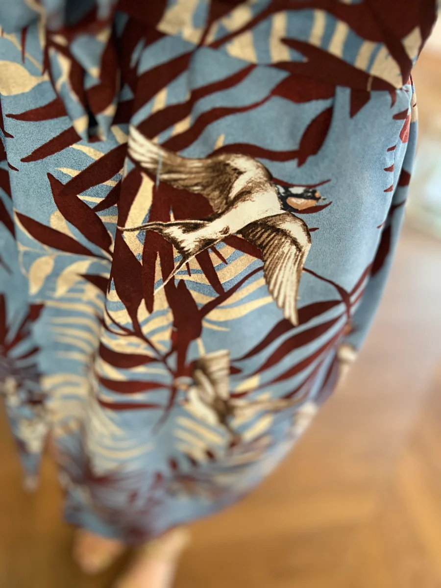 Veste kimono Mango bleue et marron – Image 6