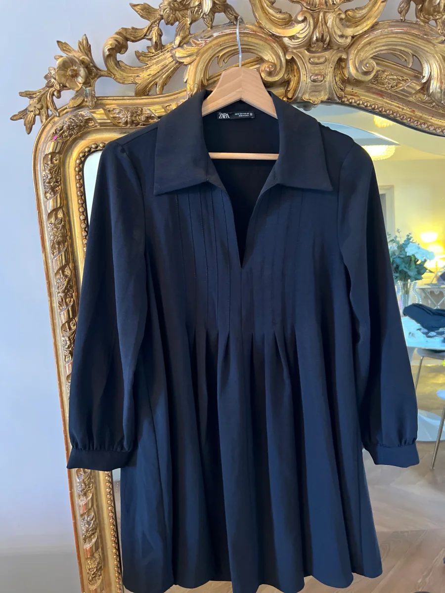 Zara - Robe noire col chemise – Image 5