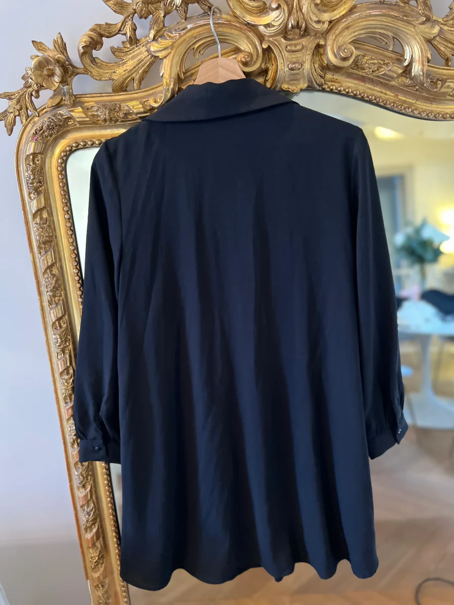 Zara - Robe noire col chemise – Image 7