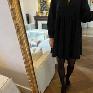 Zara - Robe noire col chemise