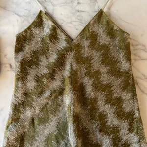 Forte Forte - Débardeur vert irisé à bretelles fines