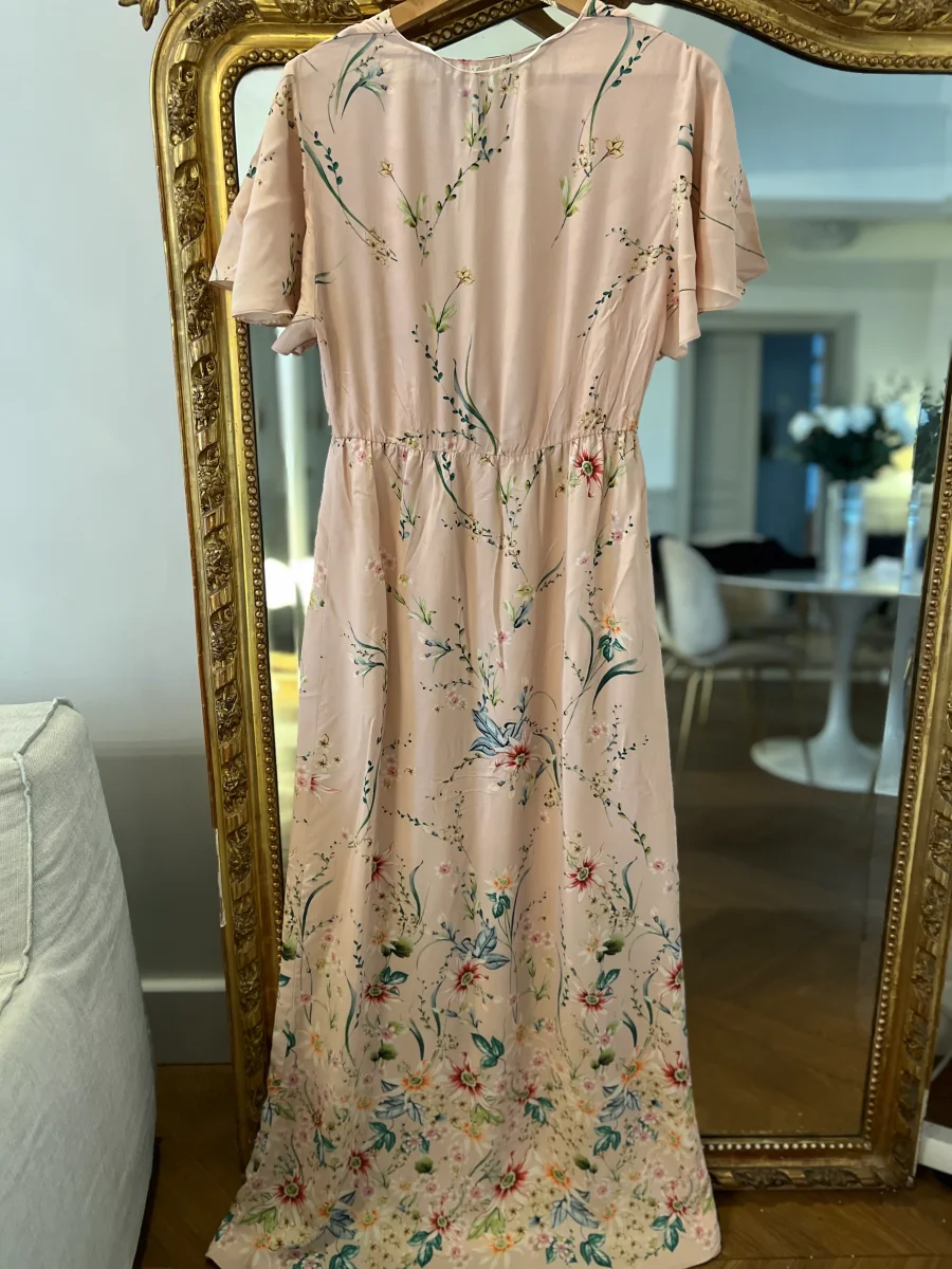 Robe Zara rose pale à fleurs – Image 9