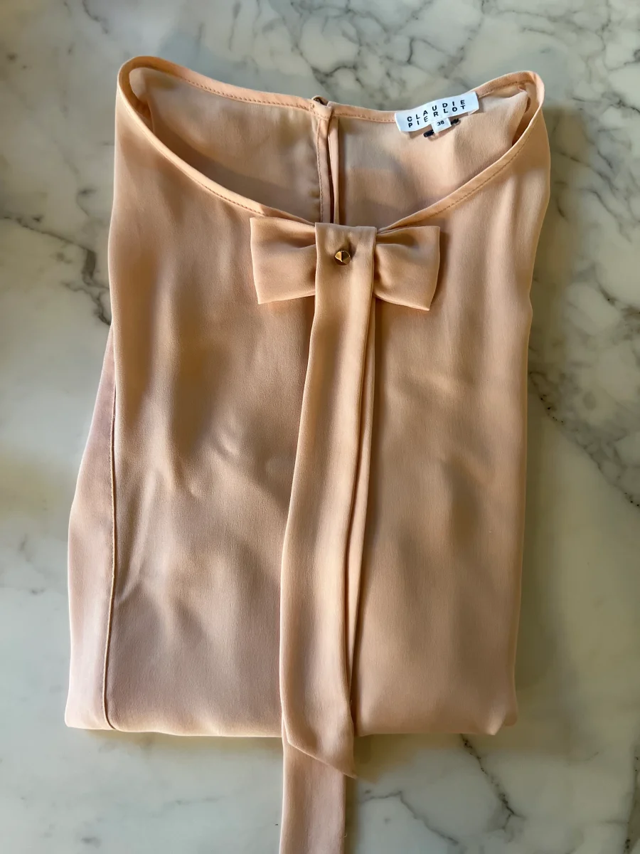 Claudie Pierlot - Débardeur rose pale avec noeud – Image 6