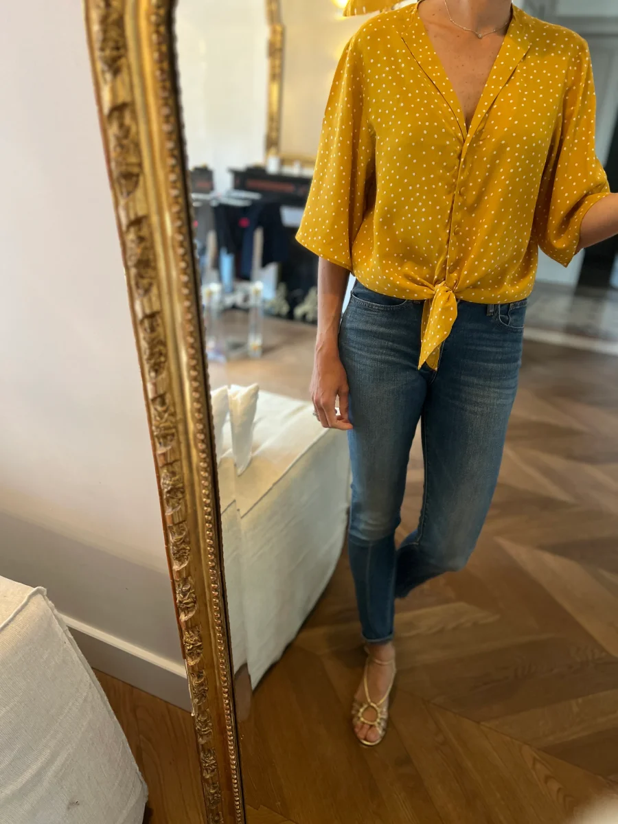 Chemise des Petits Hauts moutarde à pois – Image 4