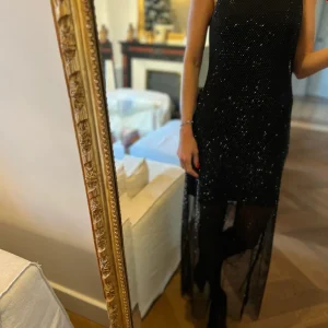 Sandro - Robe longue à strass