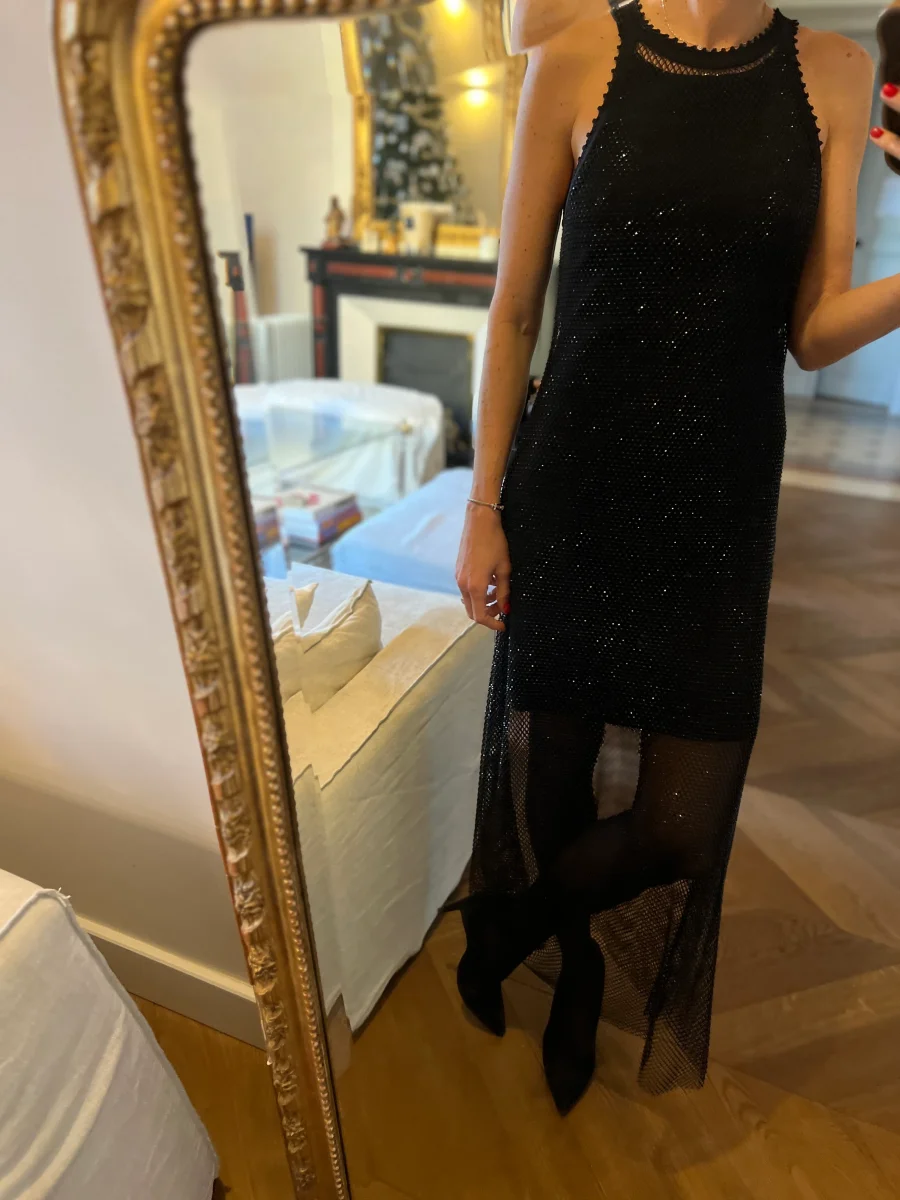 Sandro - Robe longue à strass – Image 4