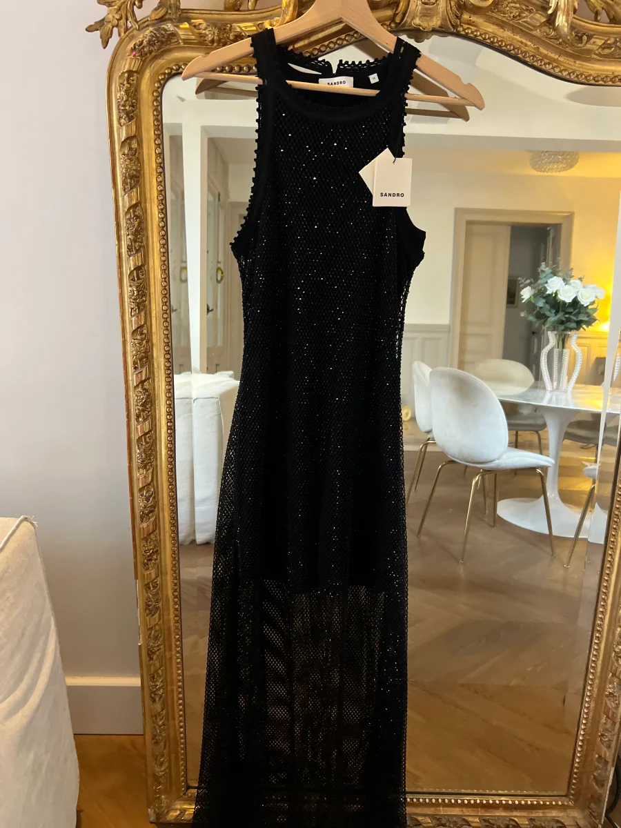 Sandro - Robe longue à strass – Image 7