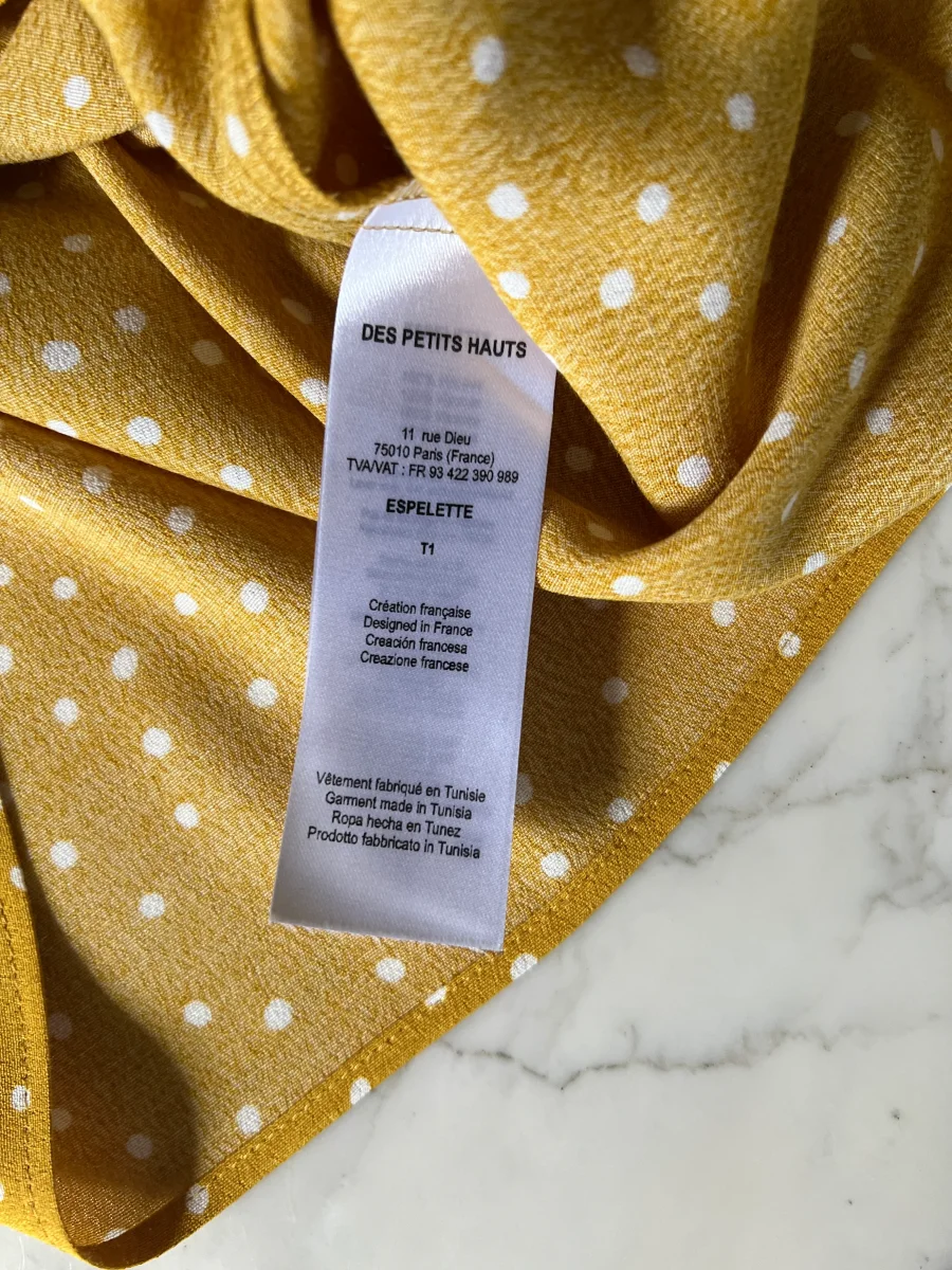 Chemise des Petits Hauts moutarde à pois – Image 9